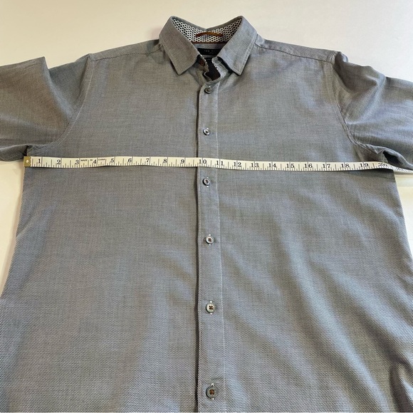 Ted Baker London Men's Button-Up Shirt Blue Size 3 (Medium) - Picture 11 of 11